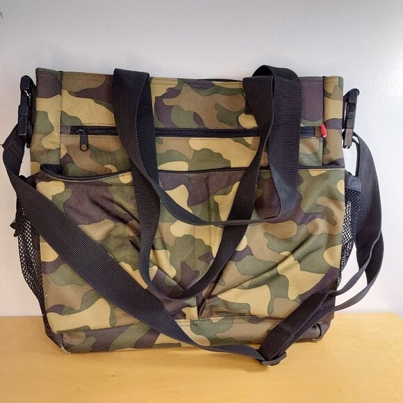 SPARK SKIP HOP Camouflage Diaper Bag Army Green Camo Messenger Bag - Picture 1 of 8